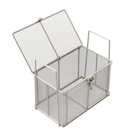 Anysizebasket Rectangular Wire Mesh Basket: 10Lx6Wx6H, 304 SS, 3/16 Rod Frame, Mesh: 4 x .063 TMT-100060060-Q04S
